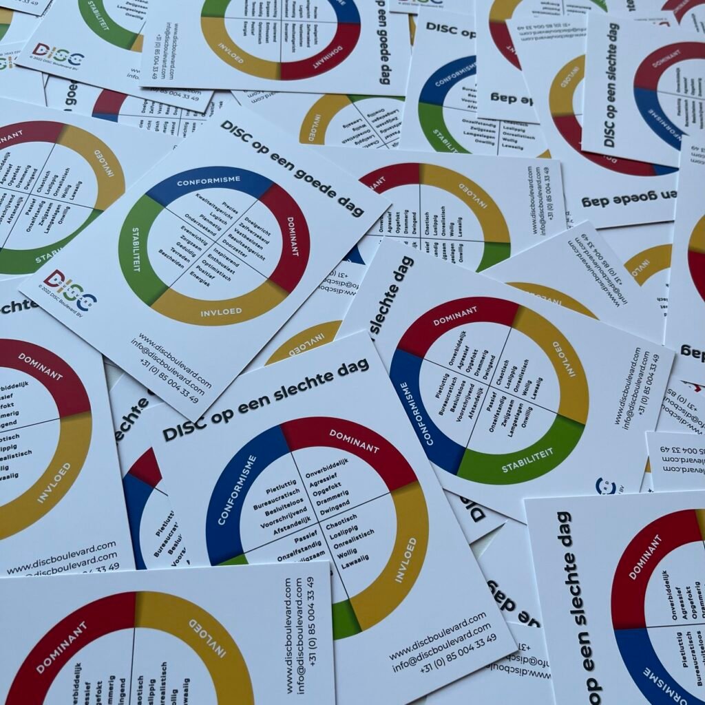 DISC on a good and bad day - qualities and pitfalls on a handout for a DISC training course